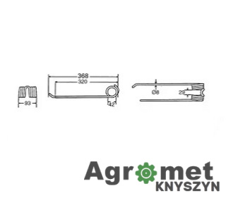 Zęby sprężyste LD Lely 4102314860KR