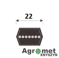 Pas klinowy AGRO-BELT CC2960 22x22x2960 0006531210 AP1001030 1001030 6531210 CLAAS