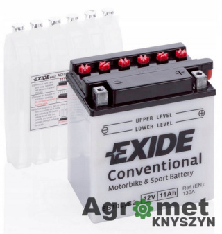 AKUMULATOR 12V 11AH EXIDE BIKE EB10L-B P+ 130A 135-90-145 MOTOCYKLOWY
