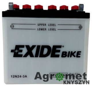 AKUMULATOR 12V 24AH 220A(EN) EXIDE 12N24-3A +P 184-124-175 MOTOCYKLOWY 3661024033541