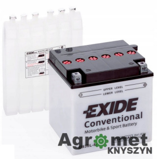 AKUMULATOR 12V 30AH EXIDE BIKE EB30L-B P+ 300A 165-130-176 MOTOCYKLOWY