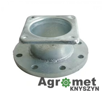 Adapter Z Kołnierzem Czworokątnym I Znormalizowanym Ocynk, 6"-6" Adapter Z Kołnierzem Czworokątnym I Znormalizowanym Ocynk, 6"-6"