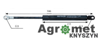 Amortyzator Gazowy Sipma 5270157002 L-300mm 6875270157002 SIPMA SIŁOWNIK GAZOWY