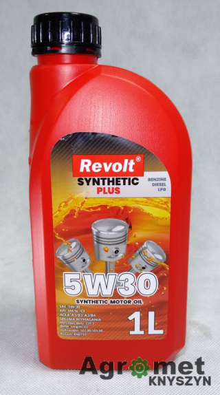 OLEJ REVOLT SYNTH PLUS 5W30 1L A3/B4 API: SM/SL/CF MB:229.3 BMW : LL-01 VW: 502.00/505.0