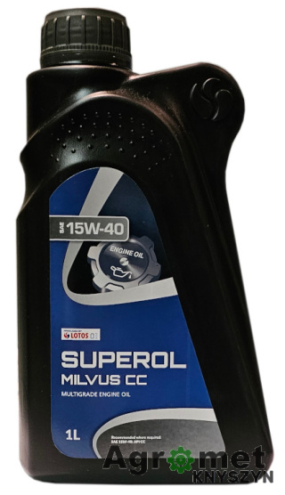 OLEJ SUPEROL MILVUS CC 15W 40 1L LOTOS MILWUS QFO855B10 QF0855B10
