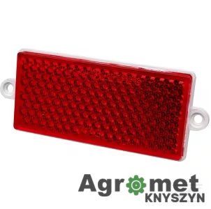 Odblask Prostokątny Przykręcany, Czerwony Odblask Prostokątny Przykręcany, Czerwony