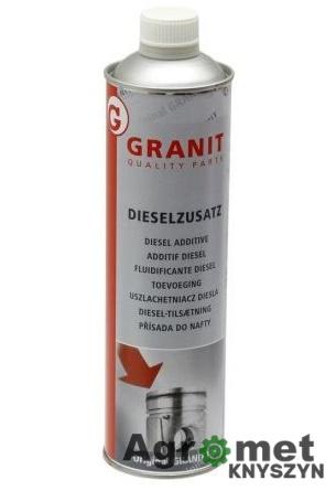 DODATEK DO DIESLA 320320013 1L GRANIT Uszlachetniacz paliwa Diesel 1 litr dodatkowy wystarcza na 1000 litrów paliwa Dies
