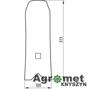 1738050020N Osłona grządzieli 310x100 mm wygięta, 1-otw. pasująca do Unia, Kramp 1738050020N Osłona grządzieli 310x100 mm wygięta, 1-otw. pasująca do Unia, Kramp