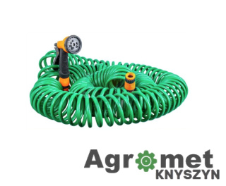 Garden Wąż spiralny 30m EVA OGRODOWY 659110 YM9033 wąż ogrodowy, pistolet 7 funkcji, przyłącze na kran 1/2 1899