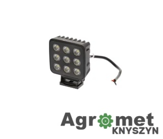 Lampa Robocza Led, Kwadratowa 90w 6800lm 12/24v, Biała, 108x120.7x52.7 Mm Światło Rozproszone Z Wtyczką Deutsch, 18 Led
