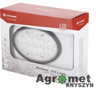 Lampa Robocza Owalna Led, 39w 3510lm Światło Rozproszone