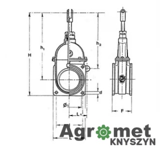 Kołnierzowy Zawór Suwakowy Mz, Eco 6"
