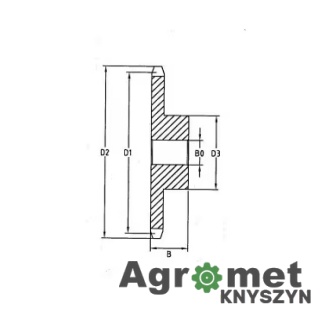 Koło Łańcuchowe Pojedyncze 19 Zębów 5/8" Łańcuch 10 B-1 Kramp