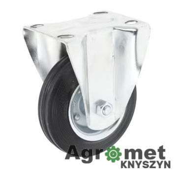 Koło stałe metalowo-gumowe 160 mm – stal ocynkowana, łożysko rolkowe